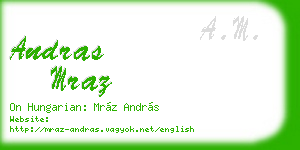 andras mraz business card